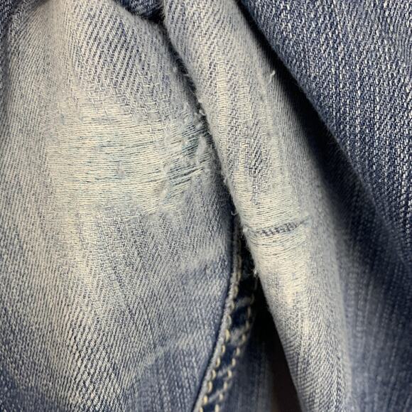 BKE Payton Jeans Womens 32 Long Blue Bootcut Distressed Denim Mid Rise Faded - Picture 8 of 8